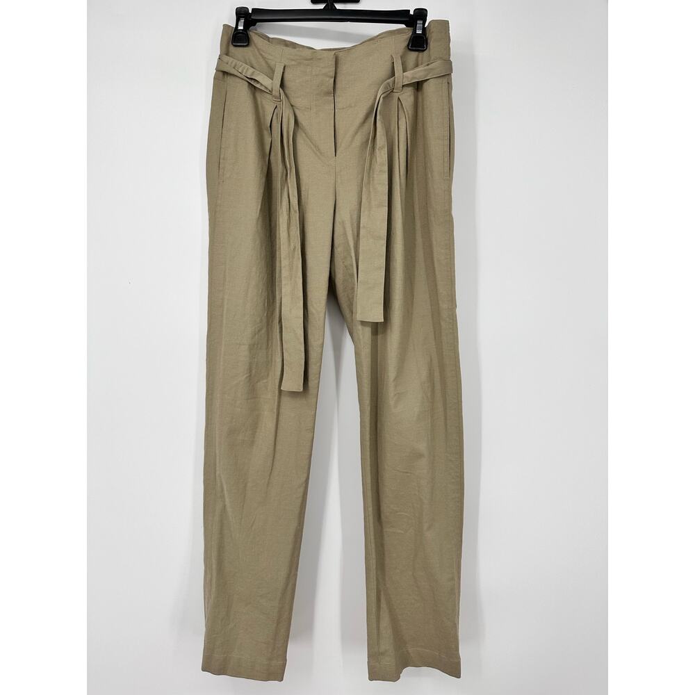 ETC Beige Tie-Waist Tapered Pants Size 2